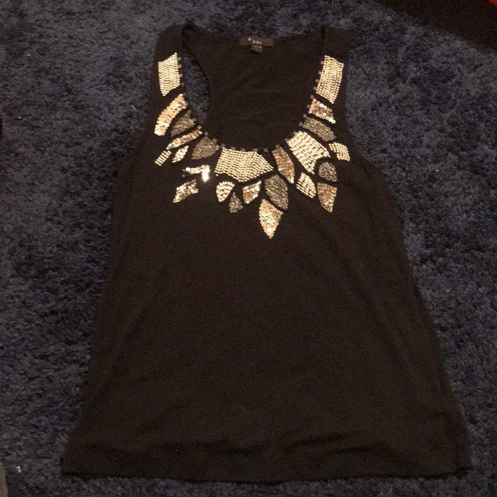 Black Beaded Top